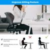Lumbar Support Pillow For Office Chair Car Seat Home Dining Chair Soft Memory Foam Back Support Cushion With Vibration Washable Cover Elastic Strap Ba