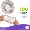 Disposable Nylon Hair Caps 28". Pack of 100 Brown Bouffant Hairnets with Elastic Headband; Unisex Hair Covers; Stretchable Hairnets Insulated Hair Mes