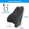 Lumbar Support Pillow For Office Chair Car Seat Home Dining Chair Soft Memory Foam Back Support Cushion With Vibration Washable Cover Elastic Strap Ba