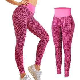 TIK Tok Leggings Women Butt Lifting Workout Tights Plus Size Sports High Waist Yoga Pants (Size: Pink-XXXL)