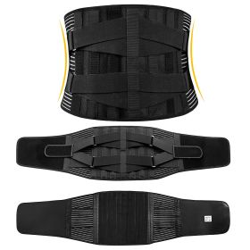 Back Support Brace Breathable Mesh Lumbar Support Belt Adjustable Lower Back Brace with Stays and Springs for Pain Relief for Men Women (Size: M)