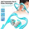 Neck Roller Massager 360º Rotatable Trigger Point Roller Portable Massager with 6 Balls for Neck Leg Thigh Foot Pain Relief