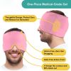 360° Massage Migraine Relief Hat Stress Relief Eye Mask Gel Hot Cold Therapy Headache Pain Relief Cap  Ice Head Wrap for Headache and Puffy Eyes